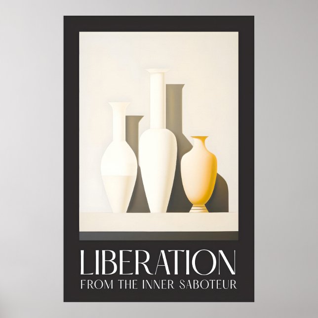 Poster Minimalist Vases Art Print Serenity Still Life (Frente)