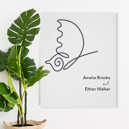 Pôster Minimalist Wedding Poster