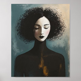 Poster Minimalist Woman Portrait Canvas Print