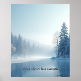 Pôster Minimalista Calmo de Inverno – Arte de Pare