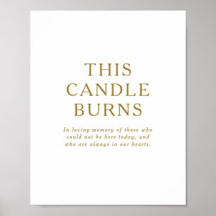 Poster Minimalista Clássico Dourado Este Sinal de Queimad