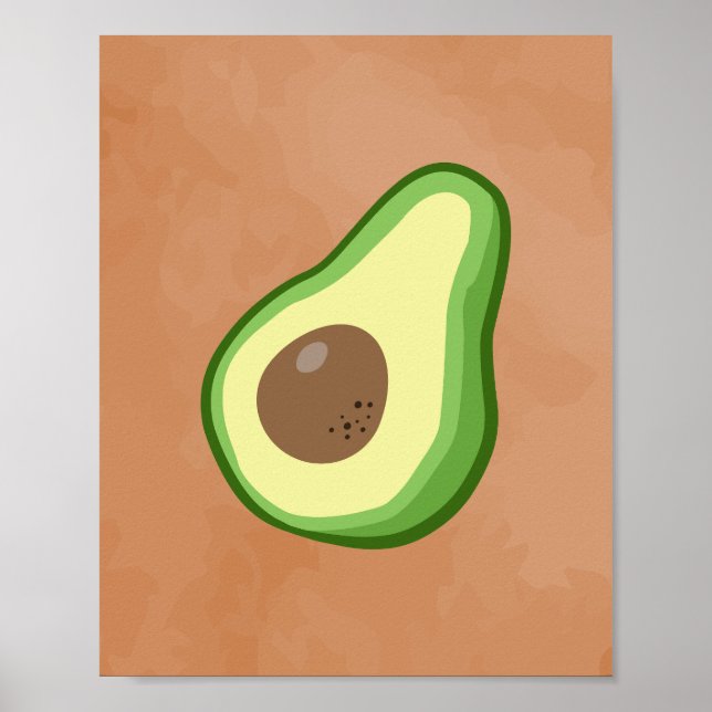Poster Minimalista da Fruta Avocado (Frente)