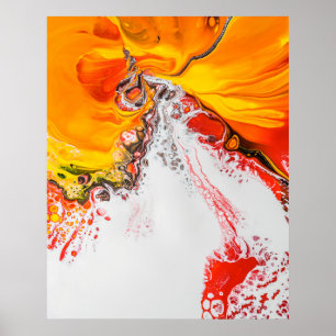 Poster Minimalista de Abstrato laranja