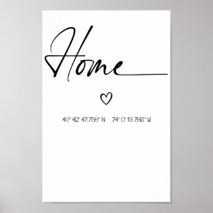Poster minimalista de coordenadas personalizadas i