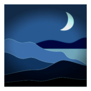 Pôster Minimalista de Lua