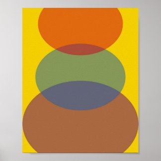 Poster Minimalista de Pedras Empilhadas Arco-Íris