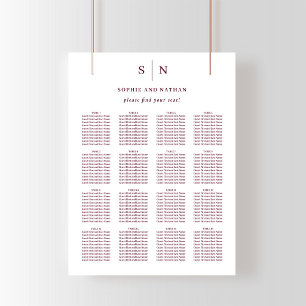 Poster Minimalista e Chic   Gráfico de Assentos de Casame