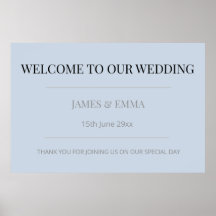 Minimalista Faixa de Casamento Azul-Cinzento Horiz
