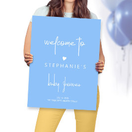 Poster Minimalista Heart Boy Chá Blue Welcome