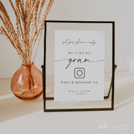 Poster Minimalista Para O Sinal De Gram | Hashtag de casa