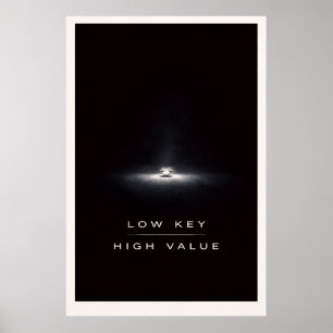 Poster Minimalista Subestimado - Poder Silencioso Motivac