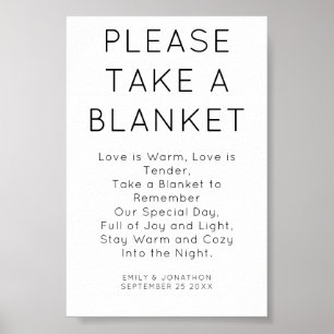 Poster Minimalista - Tome um Sinal de Casamento em Branco