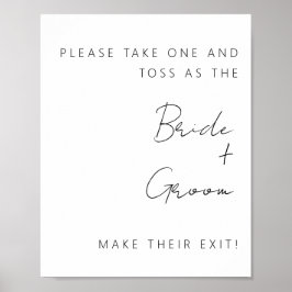 Poster Minimalistic Confetti Exit Sign