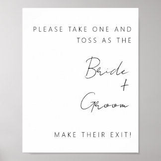 Poster Minimalistic Confetti Exit Sign