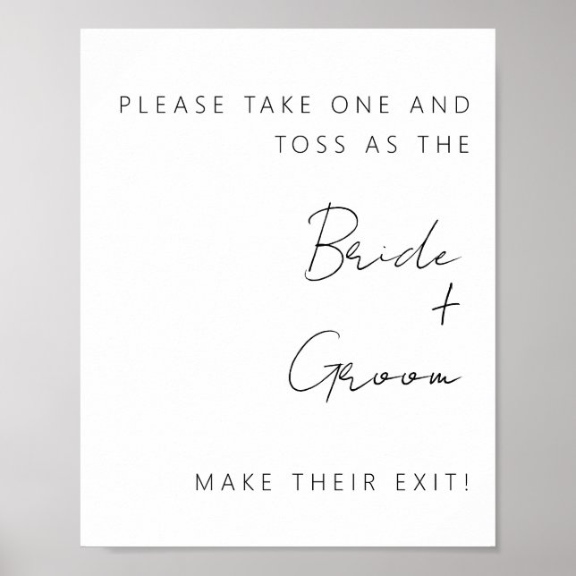 Poster Minimalistic Confetti Exit Sign (Frente)