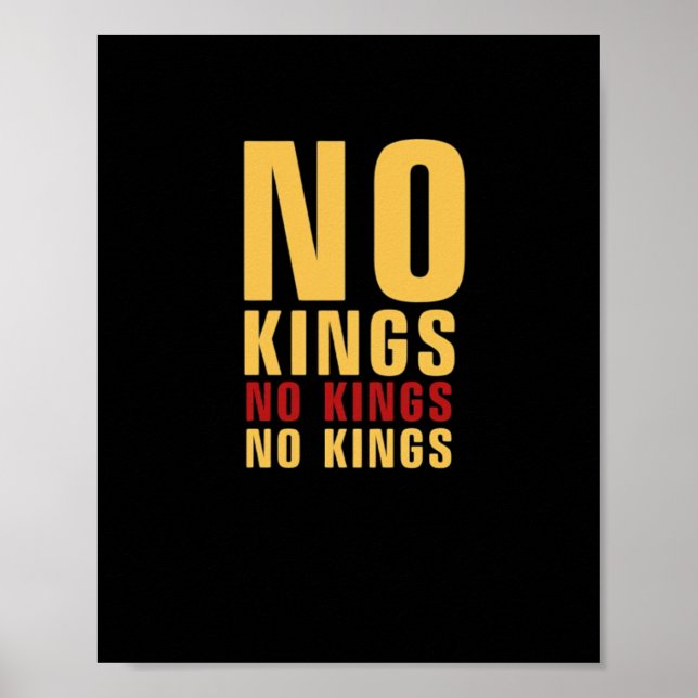 Poster Minimalistic Design No Kings Rebellious No Kings C (Frente)