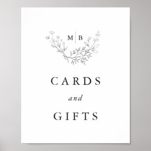 Poster Mínimo de Cartões e Presentes Formais de Casamento