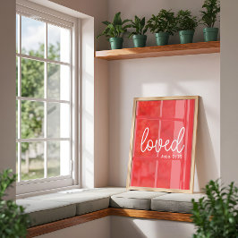 Poster Mínimo de citação do Red Love Faith