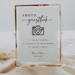 Poster Mínimo de Foto: Símbolo de Guestbook Decor de Casa