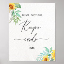 Mínimo de girassol deixe seu cartão de receita aqu