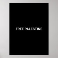 Mínimo de texto personalizado preto da Palestina l