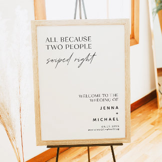 Poster Mínimo - Duas Pessoas com Sinal direito