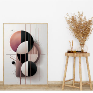 Poster Mínimo Elegante de Abstrato Geométrico Moderno Aub