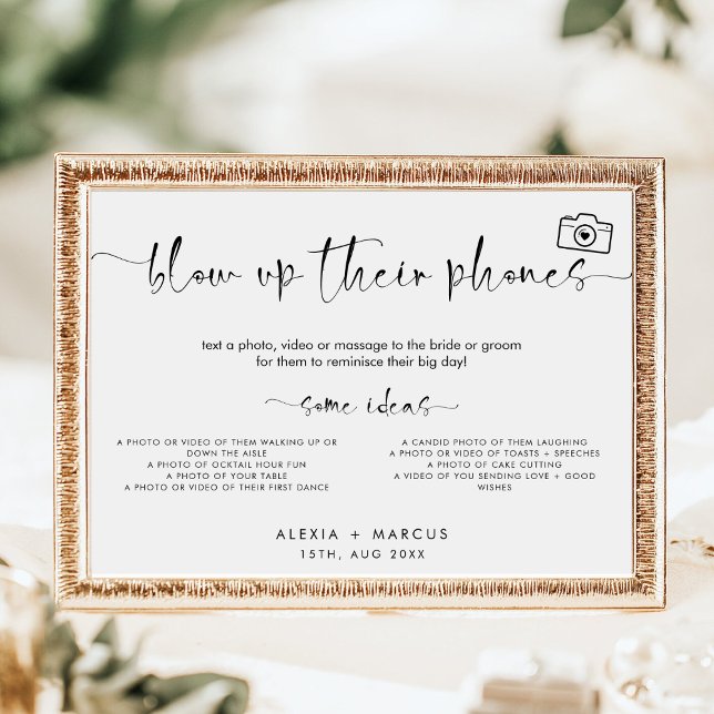 Poster Mínimo Moderno Explode Seu Sinais De Casamento De  (Criador carregado)