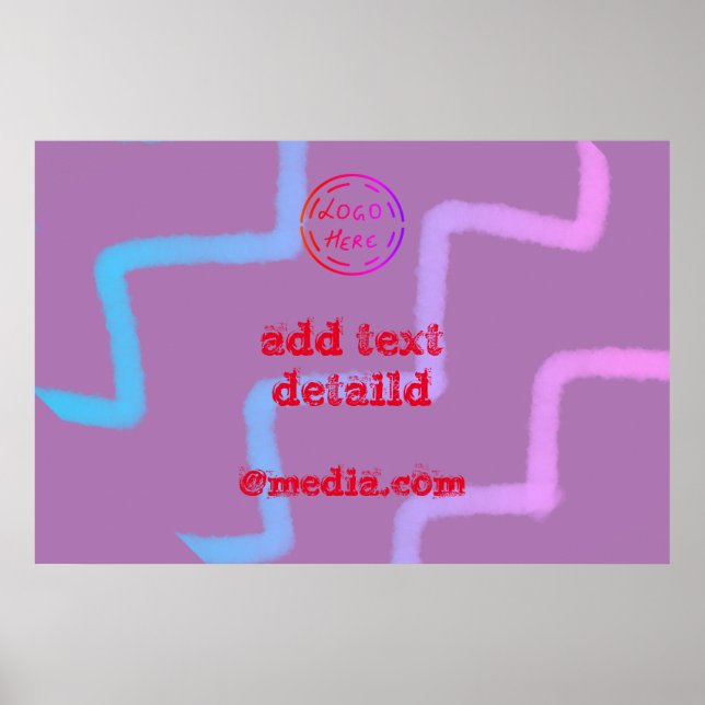 Poster Mínimo simples adicione seu nome de texto de logot (Frente)