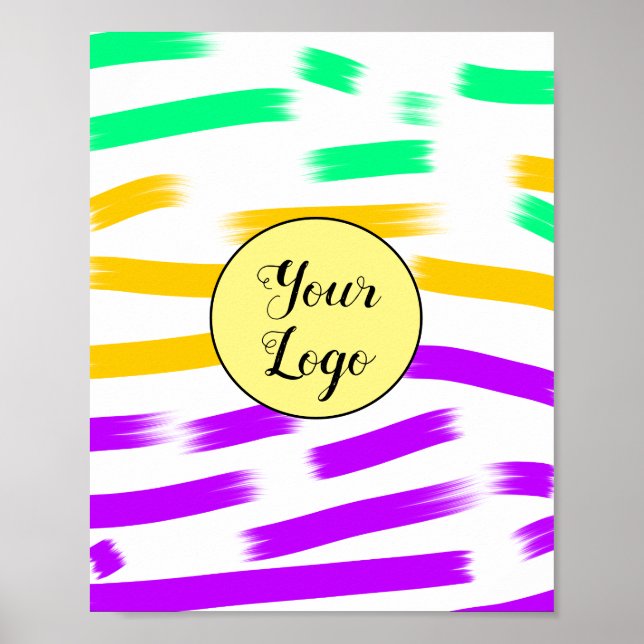 Poster Mínimo simples adicione seu nome de texto de logot (Frente)