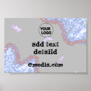 Poster Mínimo simples adicione seu nome de texto de logot
