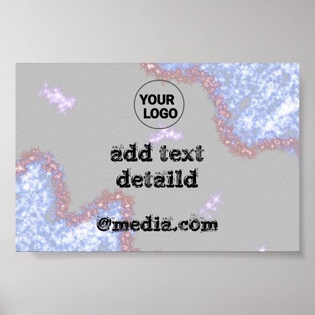 Poster Mínimo simples adicione seu nome de texto de logot (Frente)