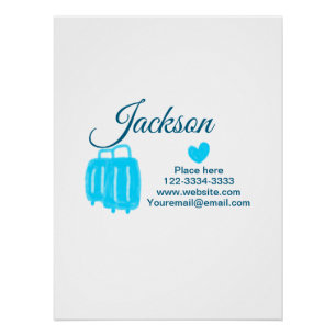 Pôster Mínimo simples adicione seu nome texto localidade 