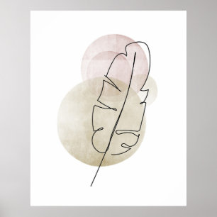 Poster Mínimo Simples Boho Desenha Estética Boho Chic