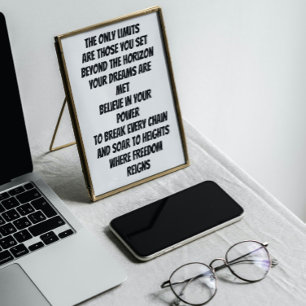 Poster Minipoema inspirador implacável