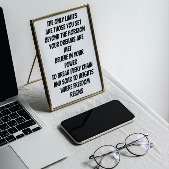 Poster Minipoema inspirador implacável (Criador carregado)