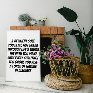 Poster Minipoema inspirador Resilient Soul