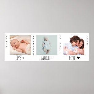 Poster Minivialidade de Foto para Bebês Trio