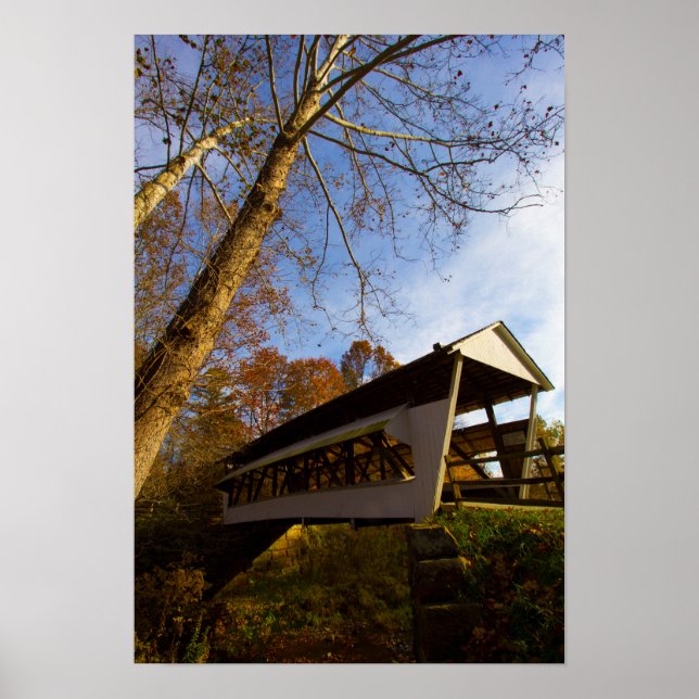 Poster Mink Hollow Covered Bridge, distrito de Fairfield, (Frente)