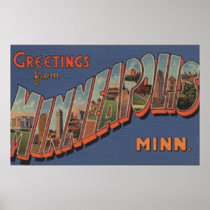 Pôster Minneapolis, Minnesota - grandes cenas da letra
