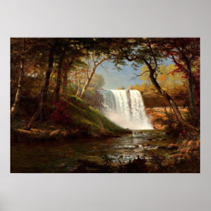 Pôster Minnehaha Falls, um trabalho de arte Albert Bierst