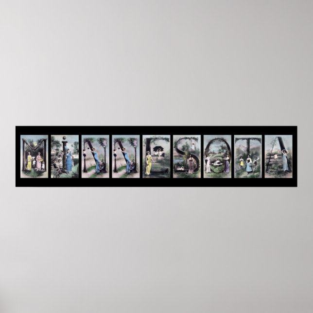 Pôster MINNESOTA - Alphabet - Letra name Art (Frente)