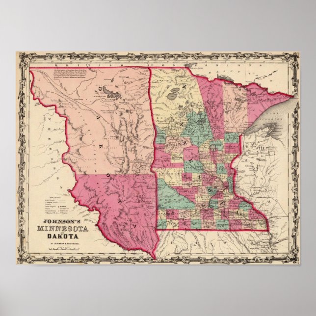 Pôster Minnesota e Dakota (Frente)