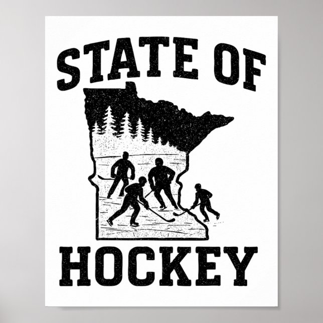 Poster Minnesota - Estado do Hóquei  (Frente)