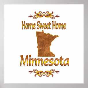 Pôster Minnesota Home doce Home