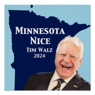 Pôster Minnesota Nice Tim Walz