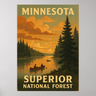 Poster Minnesota Superior National Forest V02