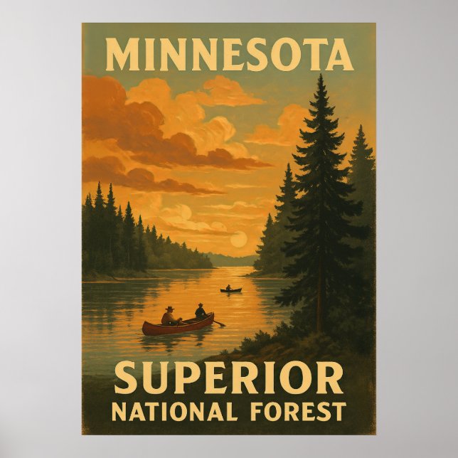 Poster Minnesota Superior National Forest V02 (Frente)