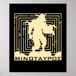 Poster Minotauro Grego Grécia Antiga
