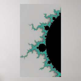 Poster Mint acende em um Abstrato frontal distante